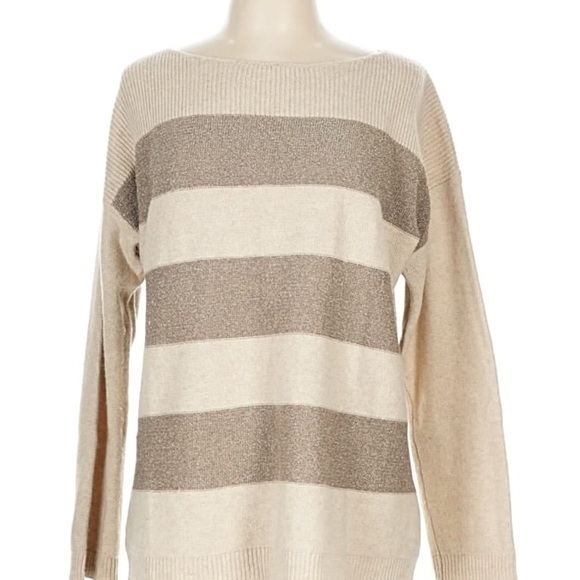 Coldwater Creek Sweaters - Coldwater Creek Cashmere Blend Metallic Sweater